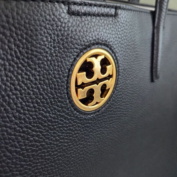 NWOT! Tory Burch Carson Black Leather Tote Bag - Picture 7 of 13